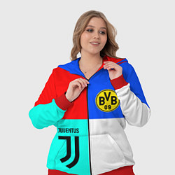 Женский 3D-костюм Juventus x Borussia, цвет: 3D-красный — фото 2