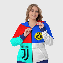 Женский 3D-костюм Juventus x Borussia, цвет: 3D-синий — фото 2