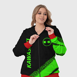 Женский 3D-костюм Kawasaki - logo, цвет: 3D-красный — фото 2
