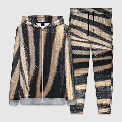 Женский костюм Мех зебры / 3D-Меланж – фото 1