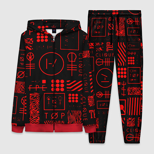 Женский костюм Twenty one pilots pattern rock / 3D-Красный – фото 1