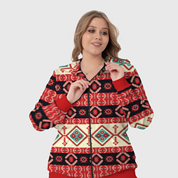 Женский 3D-костюм Этнический геометрический узор, цвет: 3D-красный — фото 2