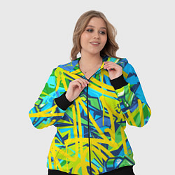 Женский 3D-костюм Желто-зеленое граффити, цвет: 3D-черный — фото 2