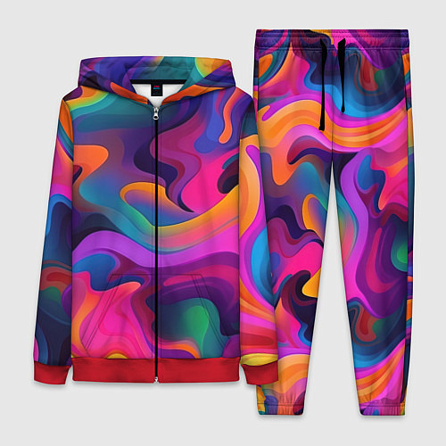 Женский костюм Неоновые формы / 3D-Красный – фото 1