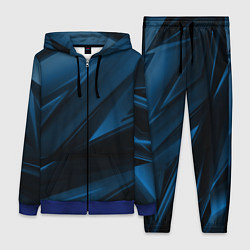 Женский 3D-костюм Geometry stripes blue neon, цвет: 3D-синий
