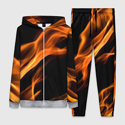 Женский 3D-костюм Языки пламени текстура, цвет: 3D-меланж