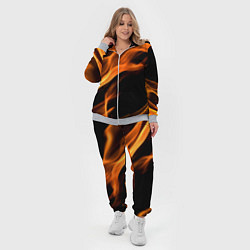 Женский 3D-костюм Языки пламени текстура, цвет: 3D-меланж — фото 2