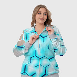 Женский 3D-костюм Неоновая броня соты, цвет: 3D-меланж — фото 2