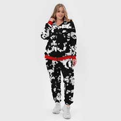 Женский 3D-костюм Все рэперы черно белый, цвет: 3D-красный — фото 2
