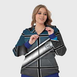 Женский 3D-костюм Mercedes benz sport geometry, цвет: 3D-синий — фото 2