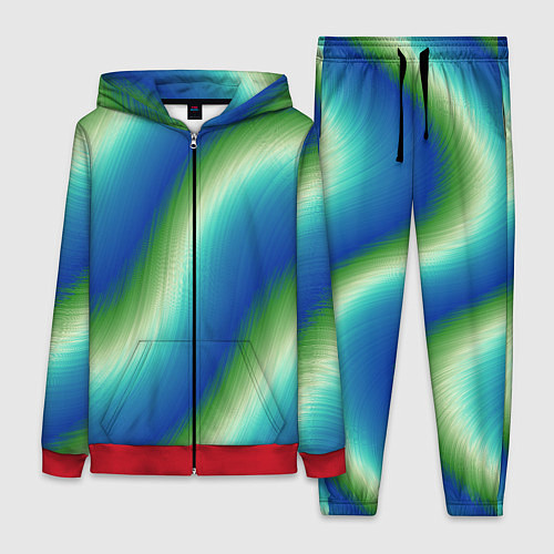 Женский костюм Морская волна арт / 3D-Красный – фото 1