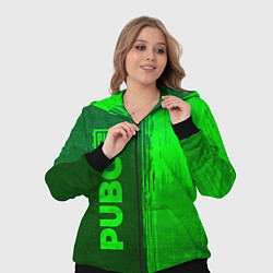 Женский 3D-костюм PUBG - green gradient по-вертикали, цвет: 3D-черный — фото 2