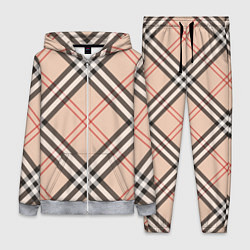 Женский 3D-костюм Стильная клетка - шотландка, крупно, цвет: 3D-меланж