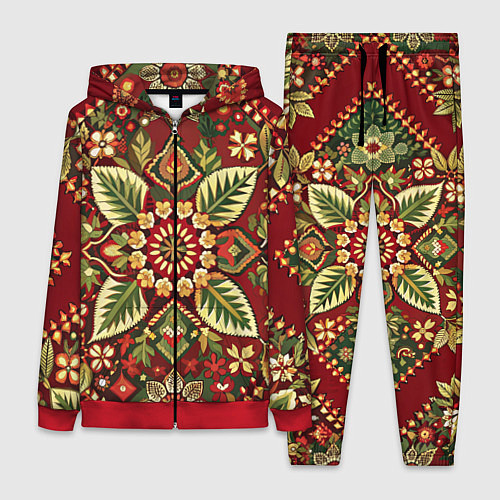 Женский костюм Стиль советского ковра узоры и орнамент / 3D-Красный – фото 1