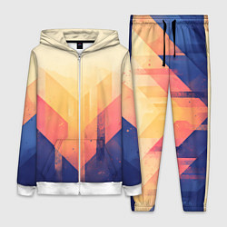 Женский 3D-костюм Abstract art - geometric shapes, цвет: 3D-белый