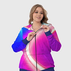 Женский 3D-костюм Неоновый свет текстура, цвет: 3D-синий — фото 2