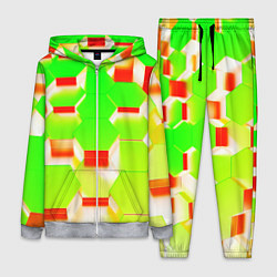 Женский 3D-костюм Кислотные соты, цвет: 3D-меланж