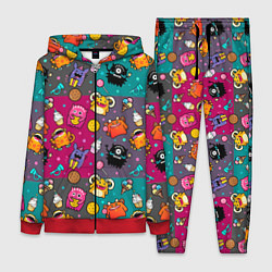 Женский 3D-костюм Монстрики с крошечной едой, цвет: 3D-красный