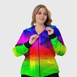 Женский 3D-костюм Неоновая геометрия градиент, цвет: 3D-черный — фото 2