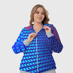 Женский 3D-костюм Неоновая клетка текстура, цвет: 3D-меланж — фото 2