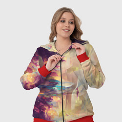 Женский 3D-костюм Слияние цветов, цвет: 3D-красный — фото 2