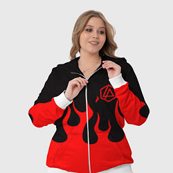 Женский 3D-костюм Linkin park logo fire, цвет: 3D-белый — фото 2