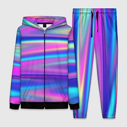 Женский 3D-костюм Неоновые полосы градиент, цвет: 3D-черный