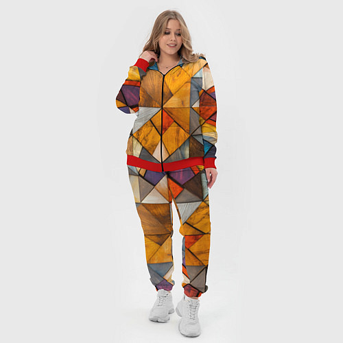 Женский костюм Мозайка / 3D-Красный – фото 4