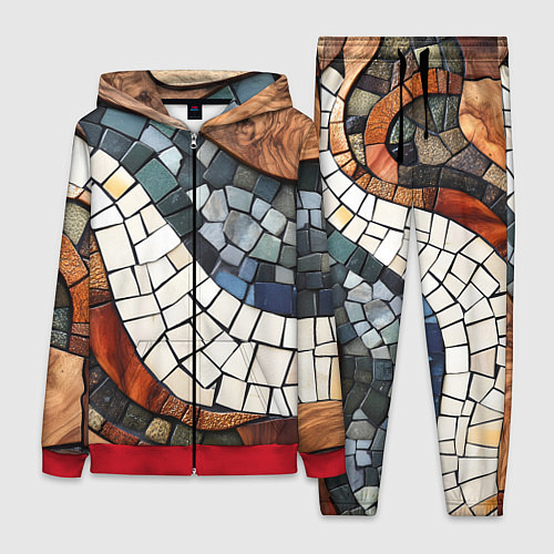 Женский костюм Плиточная мозайка / 3D-Красный – фото 1