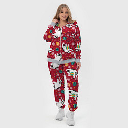 Женский 3D-костюм Новогодний паттерн с котиками, цвет: 3D-меланж — фото 2