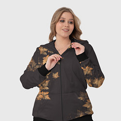 Женский 3D-костюм Осенние листья эффект, цвет: 3D-черный — фото 2
