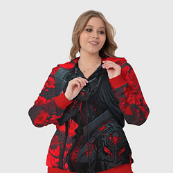 Женский 3D-костюм Девушка в стиле киберпанк, цвет: 3D-красный — фото 2