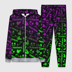 Женский 3D-костюм Fortnite кислота неоновая, цвет: 3D-меланж