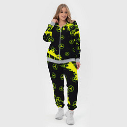 Женский 3D-костюм Mercedes кислотные логотипы, цвет: 3D-меланж — фото 2