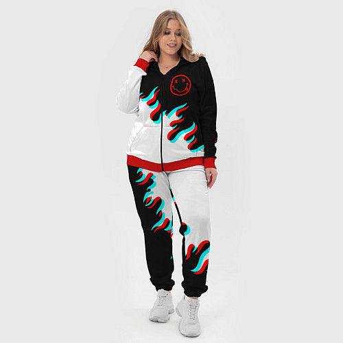 Женский костюм Нирвана глитч огонь / 3D-Красный – фото 4