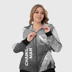 Женский 3D-костюм Chainsaw Man - grey gradient вертикально, цвет: 3D-черный — фото 2