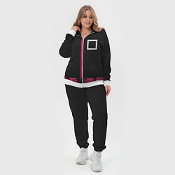 Женский 3D-костюм Форма стражи - Квадрат Squid Game, цвет: 3D-белый — фото 2