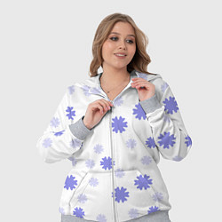 Женский 3D-костюм Зимний узор со снежинками, цвет: 3D-меланж — фото 2