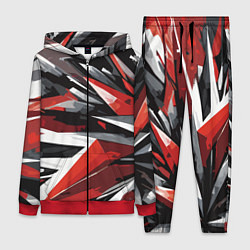 Женский костюм Чёрно-красно-белая абстракция