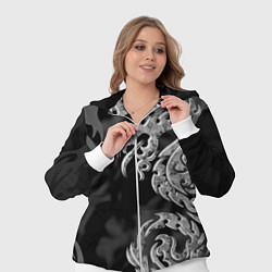 Женский 3D-костюм Серый дракон трайбл, цвет: 3D-белый — фото 2