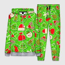 Женский 3D-костюм Новогоднее настроение паттерн, цвет: 3D-меланж