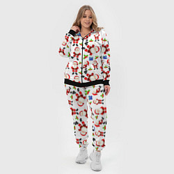 Женский 3D-костюм Дед мороз веселится паттерн, цвет: 3D-черный — фото 2