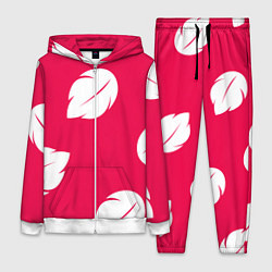 Женский 3D-костюм Тестура платья Лило с листьями, цвет: 3D-белый