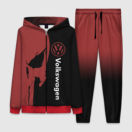 Женский костюм Volkswagen и череп / 3D-Красный – фото 1