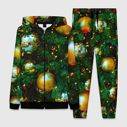 Женский 3D-костюм Новогодние украшения на ветках, цвет: 3D-черный