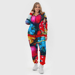 Женский 3D-костюм Новогодние ёлочные игрушки, цвет: 3D-красный — фото 2