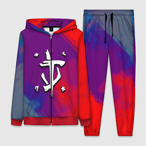 Женский костюм Doom неоновые краски / 3D-Красный – фото 1