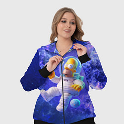 Женский 3D-костюм Homer Simpson is a brave astronaut, цвет: 3D-черный — фото 2
