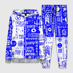 Женский 3D-костюм Twenty one pilots лого, цвет: 3D-меланж