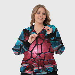 Женский 3D-костюм Объемные слои разбитых плит, цвет: 3D-черный — фото 2